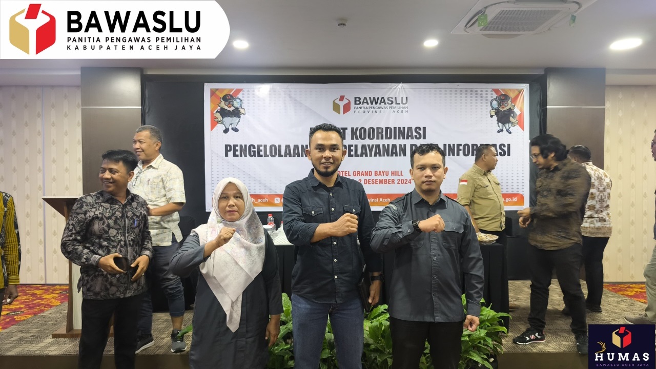 foto bersama Tim PPID Bawaslu Aceh Jaya