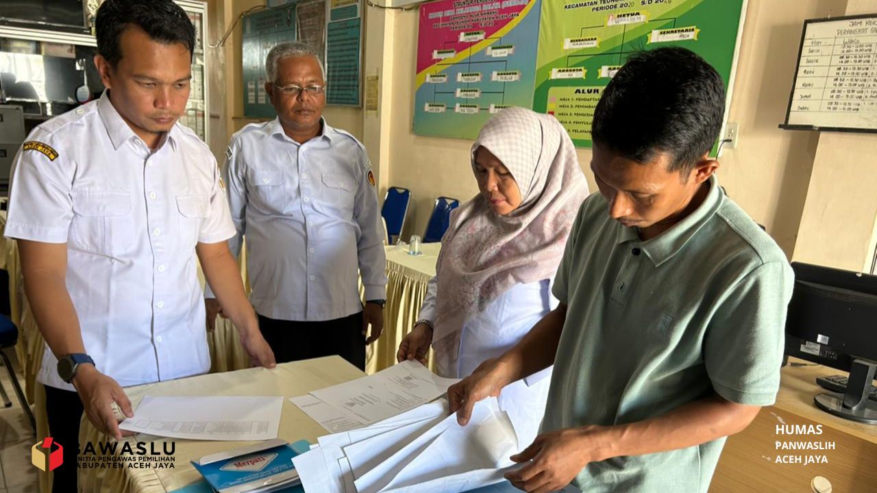 Bawaslu Aceh Jaya Lakukan Uji Petik Pengawasan PDPB di Desa Alue Ambang, teunom