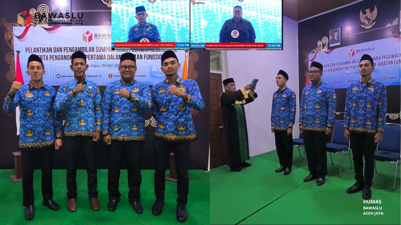 Tiga CPNS Bawaslu Aceh Jaya Resmi Dilantik Menjadi PNS