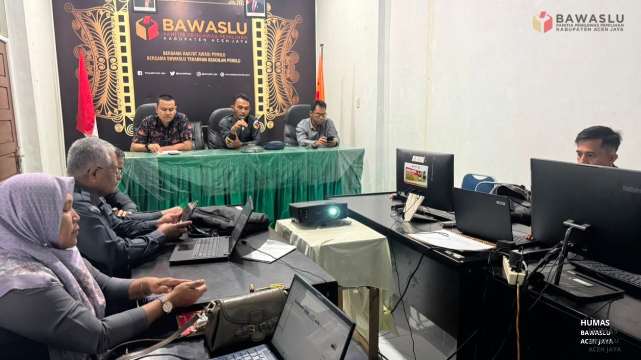 rapat kedua persipan pelaksanaan pendidikan pengawas partisipatif Bawaslu Aceh Jaya