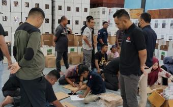 Panwaslih Aceh Jaya, pengawasan pengepakan logistik, pemilu 2024