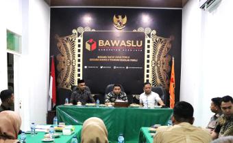 Panwaslih Kab Aceh Jaya - terima kunker Bawaslu RI evaluasi kesiapan ukm-web